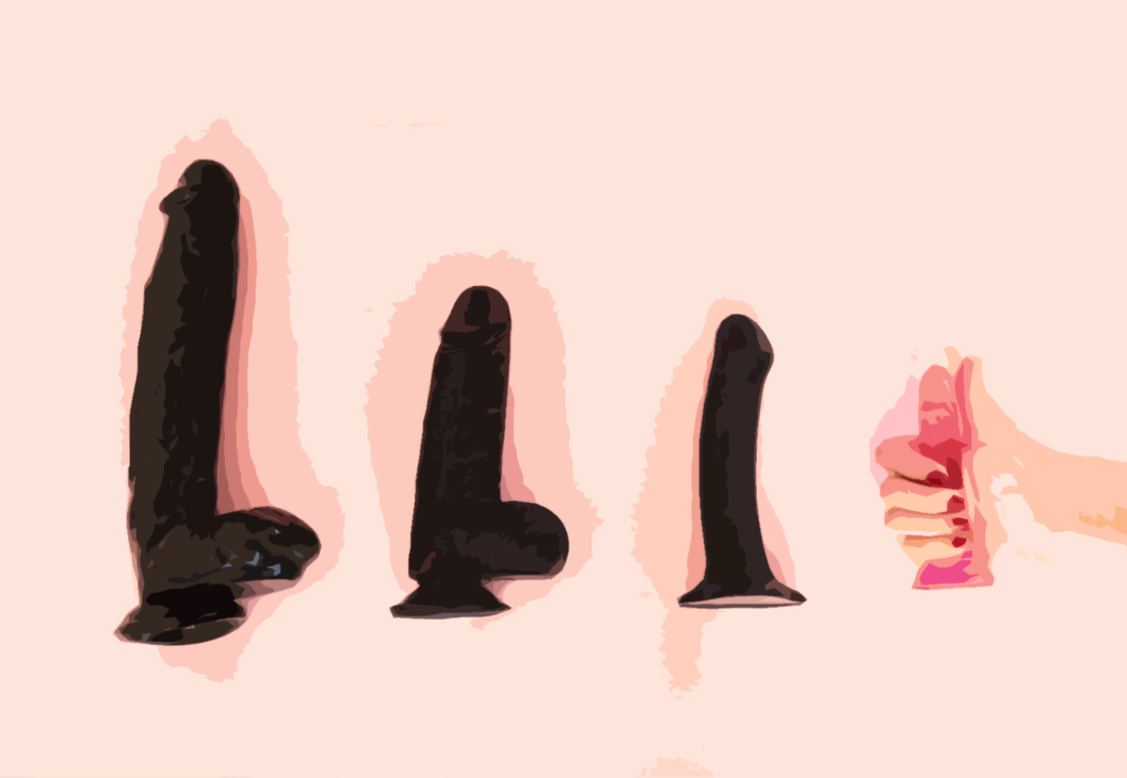 Dildo Size Comparison Choosing Length and Girth PinkCherry image picture