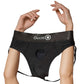 Ouch! Vibrating Strap-on Open Back Panty Harness /L
