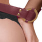 Ouch! Halo Handcuffs With Connector in Burgundy