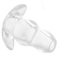 Master Series Clear View Hollow Anal Plug in XL