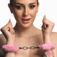 Master Series Cuffed In Fur Furry Handcuffs in Pink