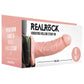 Real Rock Hollow Vibrating 6 Inch Strap-On in White