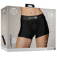 Ouch! Black Vibrating Strap-on Boxer in XS/S
