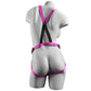 Dillio 7 Inch Strap-On Suspender Harness Set in Pink