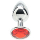 Ouch! Red Round Gem Silver Plug in Small