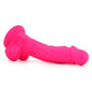 Large Silicone Colours Dildo in Pink
