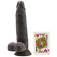 Real Cocks #4 Dual Layered 8 Inch Thick Dildo in Dark Brown