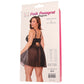 Pink Pussycat Black Babydoll & G-String in 1X/2X