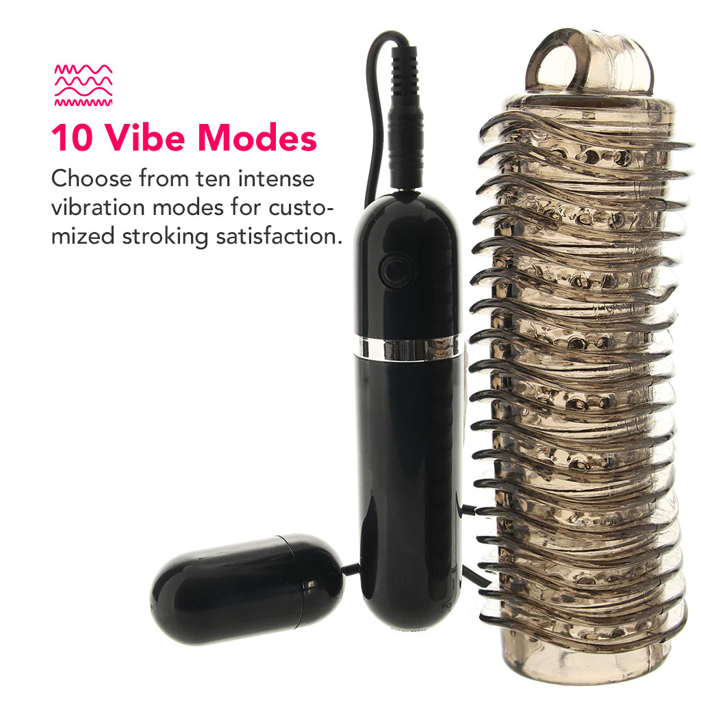 Colt 10 Function Textured Vibrating Stroker in Smoke PinkCherry Colt 10 Function Textured Vibrating Stroker in Smoke PinkCherry