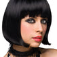 Cici Bob Wig with Bangs in Black
