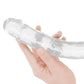 RealRock Crystal Jelly 18 Inch Double Dildo in Clear