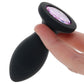 Booty Bling 3 Inch Jeweled Vibrating Butt Plug in Purple