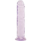 RealRock Crystal Clear 5 Inch Jelly Dildo in Purple