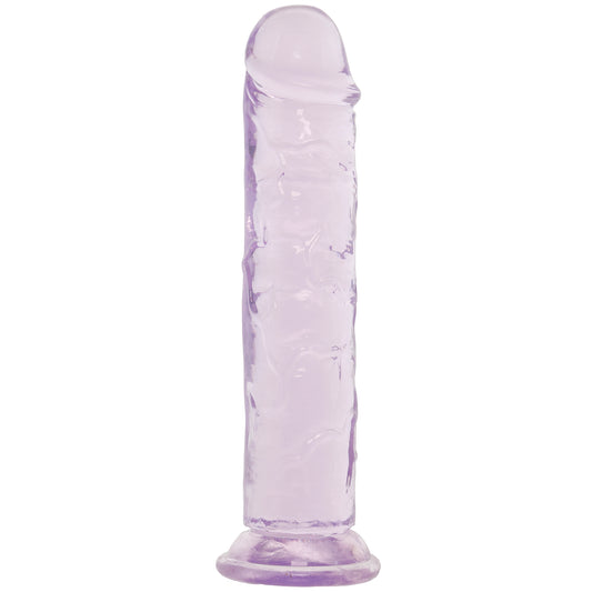 RealRock Crystal Clear 5 Inch Jelly Dildo in Purple
