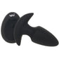 Bang! Thrusting & Vibrating Silicone Butt Plug in Black
