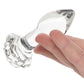 Clarity Utopian Bloom Glass Rose Butt Plug
