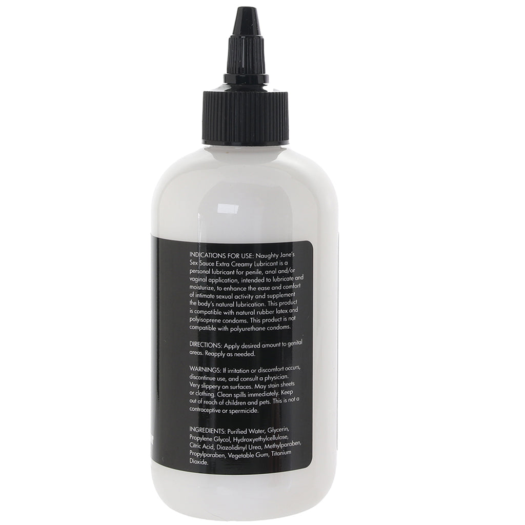 Naughty Jane's Sex Sauce Extra Creamy Lubricant in 8oz/236m PinkCherry Naughty Jane's Sex Sauce Extra Creamy Lubricant in 8oz/236m PinkCherry