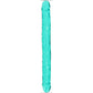 RealRock Crystal Jelly 18 Inch Double Dildo in Turquoise