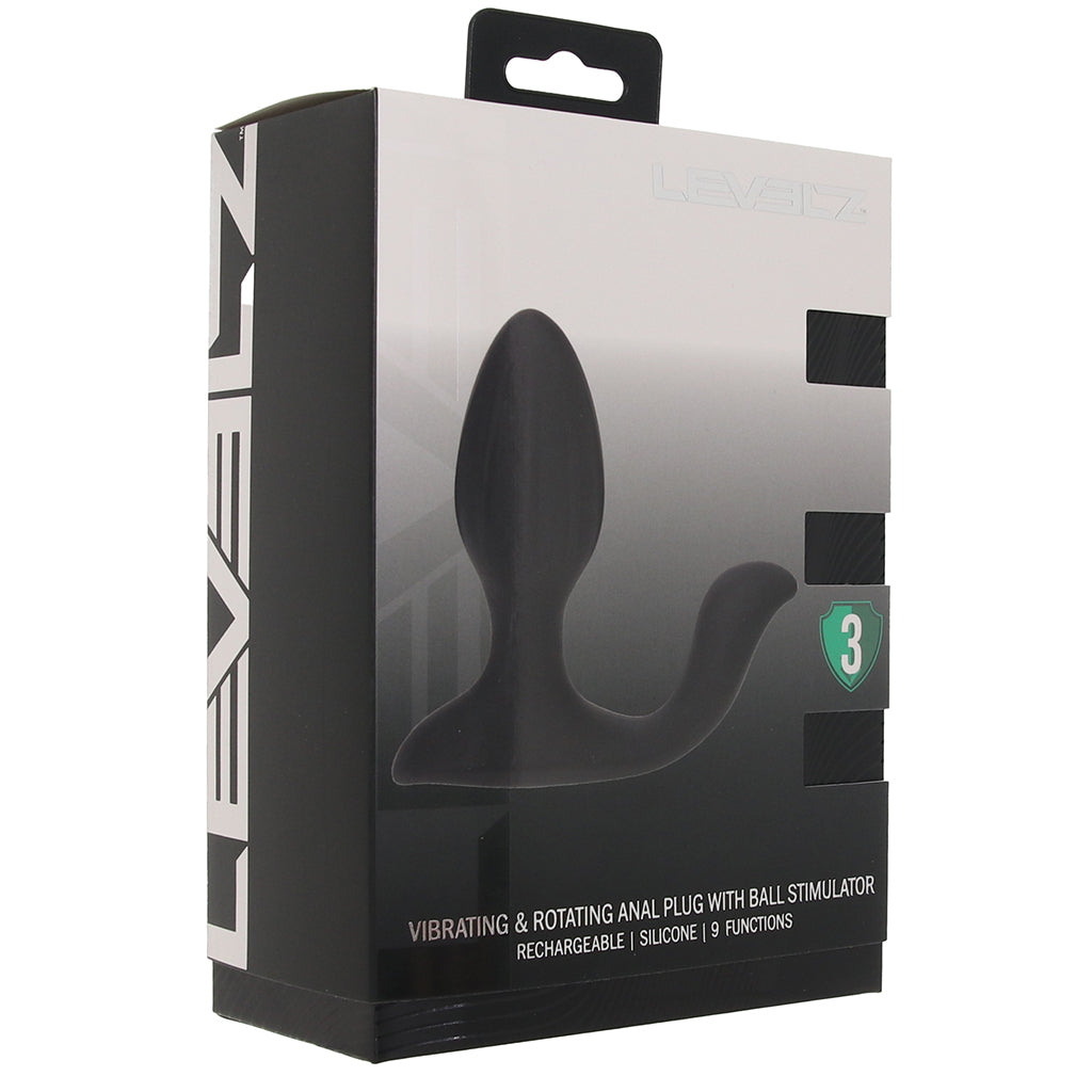 LEVELZ Rotating Anal Plug with Ball Stimulator PinkCherry LEVELZ Rotating Anal Plug with Ball Stimulator PinkCherry