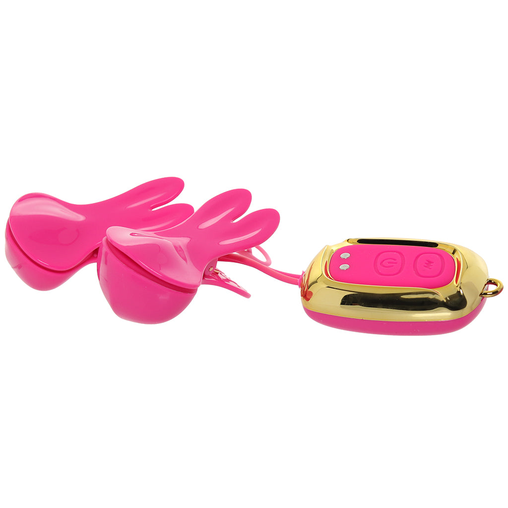 Molli Vibrating Nipple Clamps PinkCherry Molli Vibrating Nipple Clamps PinkCherry