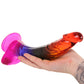 Crystal Jellies 9.5 Inch Cock & Balls Dildo in Rainbow