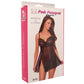 Pink Pussycat Black Babydoll & G-String