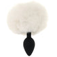 Tailz Fluffy Bunny Tail Silicone Plug in White