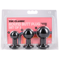 The Classic Round 3 Piece Butt Plug Set in Black