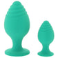 Cheeky Green Textured Butt Plug Set