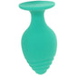 Cheeky Green Textured Butt Plug Set