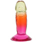 Crystal Jellies 4.5 Inch Classic Dildo in Rainbow