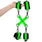 Ouch! Glow In The Dark Hand & Ankle Cuffs with Hogtie