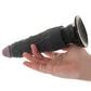 Real Feel Deluxe 7 Inch Vibrating Wall Banger Dildo in Blac