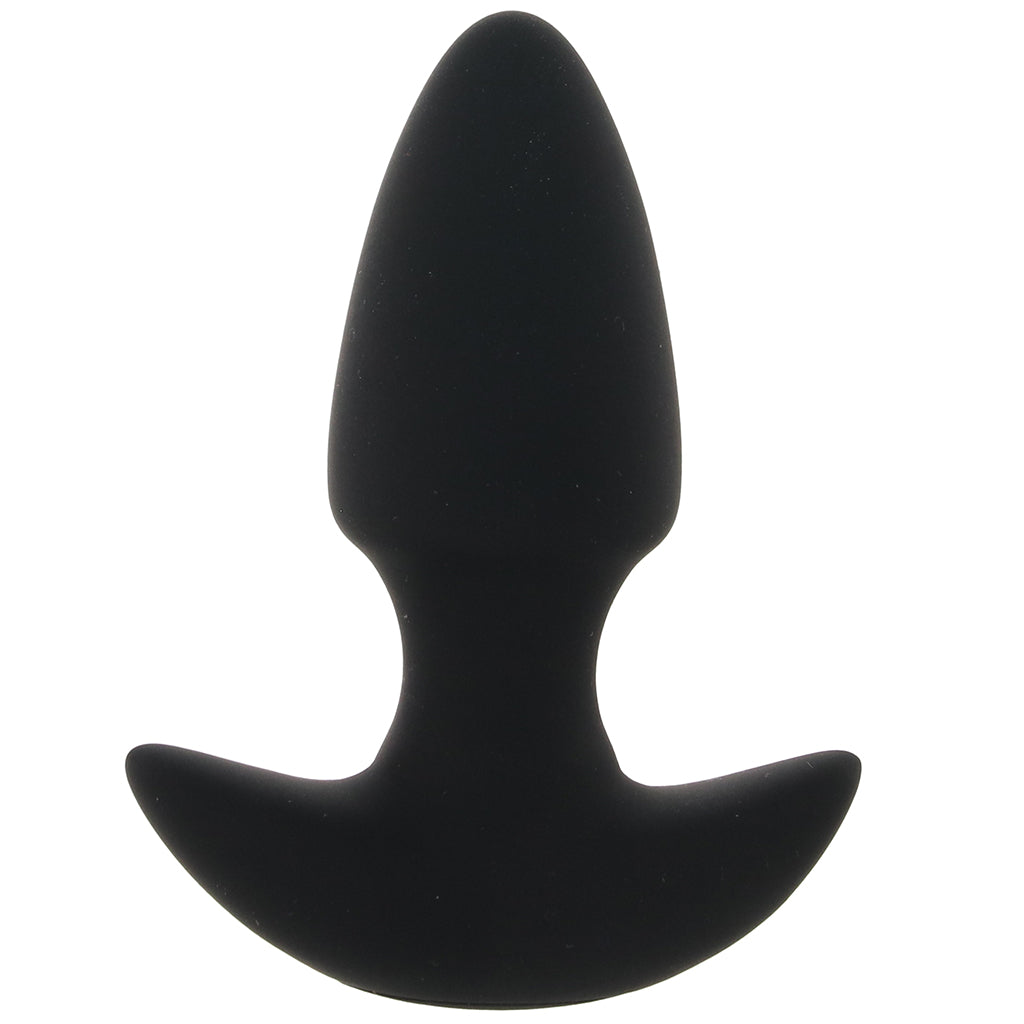 Bang! Thrusting & Vibrating Silicone Butt Plug in Black