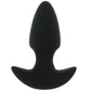 Bang! Thrusting & Vibrating Silicone Butt Plug in Black