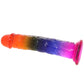 Crystal Jellies 7.5 Inch Classic Dildo in Rainbow