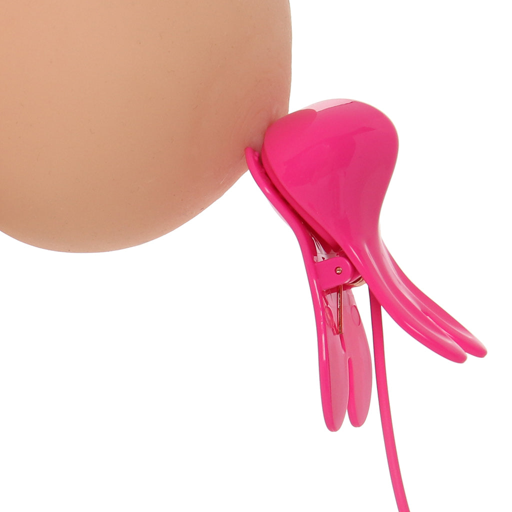 Molli Vibrating Nipple Clamps PinkCherry Molli Vibrating Nipple Clamps PinkCherry