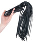 Leather Short Flogger in Black