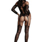 Le Désir Black Criss Cross Bodystocking