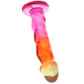 Crystal Jellies 7.5 Inch Ripple Classic Dildo in Rainbow