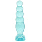 Crystal Jellies Beaded Anal Delight Dildo in Teal