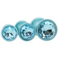 Rear Assets 3 Piece Metal Butt Plug Kit in Teal