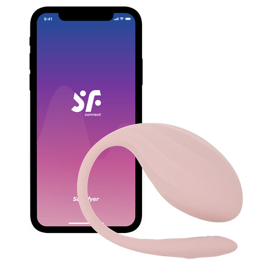 Satisfyer Ribbed Petal Wearable Vibe in Rose