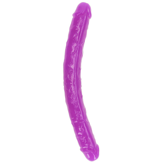 RealRock Glow In The Dark 15 Inch Double Dildo in Purple
