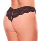Pink Pussycat Black Lace Crotchless Panties XL