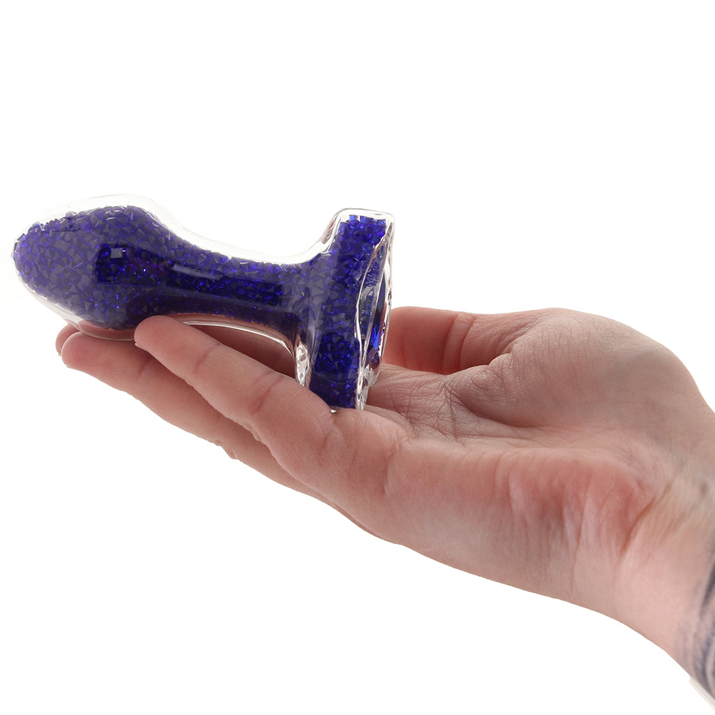 Oh My Gem Lustre Glass Butt Plug in Blue PinkCherry Oh My Gem Lustre Glass Butt Plug in Blue PinkCherry