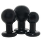 The Classic Round 3 Piece Butt Plug Set in Black