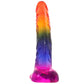 Crystal Jellies 9.5 Inch Cock & Balls Dildo in Rainbow
