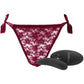 Remote Control Burgundy Lace Thong  & Vibe Set XL
