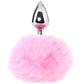 WhipSmart 3 Inch Fluffy Bunny Metal Plug in Pink